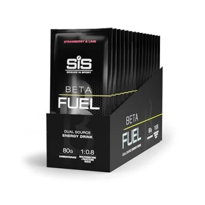Imagen de Science in Sport Beta Fuel 80 Bebida Energética en Polvo 15 x 82g Fresa Lima isotónico para bebidas con 80g de carbohidratos, fuente ideal energía atletas resistencia.