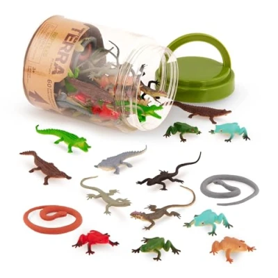 Imagen de Terra By Battat an6039z Reptiles juguete en un tubo (60 piezas) , color/modelo surtido