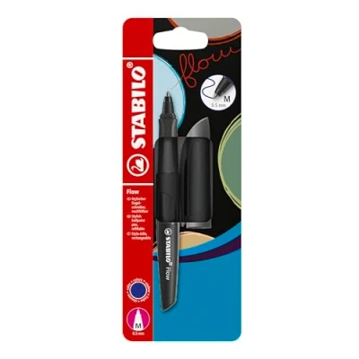 Imagen de STABILO Ballpoint Pen Flow Pack of 1 Black including Blue Refill