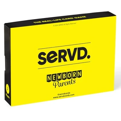 Imagen de SERVD Newborn Parents El Divertido Juego de Cartas la Vida Real para Parejas con bebés recién Nacidos (Versión en Inglés)