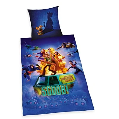 Imagen de Herding Scooby Doo Juego de Cama, Algodón, Azul, 70 x 90 cm, 140 200 cm