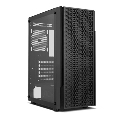 Imagen de NOX XTREME PRODUCTS Infinity Beta Semitorre M ATX ITX, Ventana Lateral Cristal Templado, Frontal Mesh, Espacio para 8 Ventiladores, Comp. Tarjetas gráficas de hasta 300mm, USB 3.0, Negro