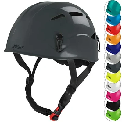 Imagen de ALPIDEX Casco de Escalada Universal para jóvenes y Adultos en 12492 ferrata Muchos Colores, Color:Mountain Grey