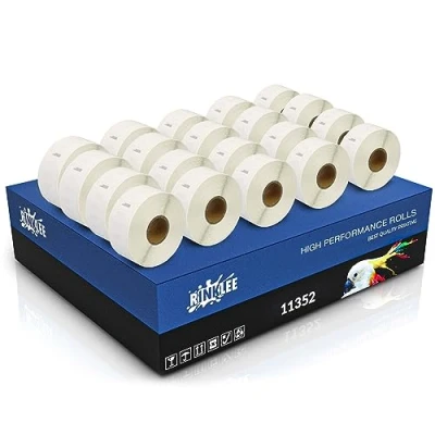 Imagen de RINKLEE 11352 S0722520 Etiquetas Compatible para DYMO LabelWriter 4XL 450 400 330 320 310 Duo/Turbo/Twin Turbo SEIKO SLP 430 420 410 200 100 25 x 54 mm 20 Rollos