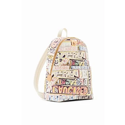 Imagen de Desigual BACK Lettering Mariscal Mombasa Mochila, Mujer, Talla: One Size, Beige