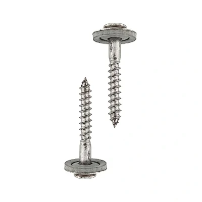 Imagen de HELPMATE tornillos de fontanería 4,5 x 45 mm, 150 unidades, DIN 7995, acero inoxidable A2, PZ2, para techador, cabeza alomada, con arandela y EPDM Di, plata, mm