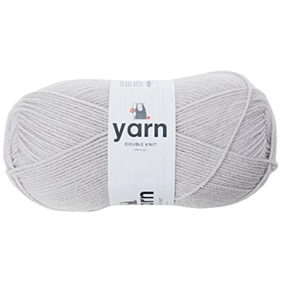 Imagen de Korbond Double Knit Acrylic Hilo de Punto Doble, 100g, Acrílico, Plata (Light Silver), 1 Ball, 290