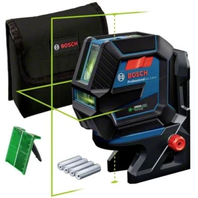 Imagen de Bosch Professional Nivel Láser GCL 2 50 G (láser verde, interior, soporte RM 10, alcance: hasta 15 m, 4x pilas AA, en caja)