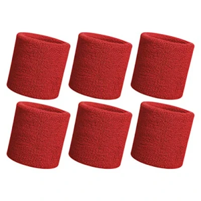 Imagen de HANERDUN 6 Pzs Muñequera Deportiva Deportes Sweatband Suave Espesar Algodón Tenis Gimnasia Fútbol Baloncesto Correr Atléticos