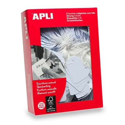 Imagen de APLI 387 Etiquetas colgantes blancas 13 x 20 mm 1.000 u.