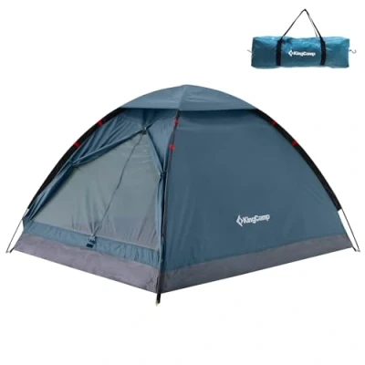 Imagen de KingCamp Tienda de campaña ultraligera Mondome II para 2 personas, Acampada Impermeable, Compacta y Apta Mochilas, Ideal Camping, Senderismo Actividades al Aire Libre, Color Azul