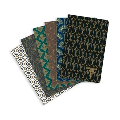 Imagen de Clairefontaine 192096C Neo Deco Cuadernos (lomo cosido, 9 x 14 cm, 48 hojas, 90 g, 6 unidades)