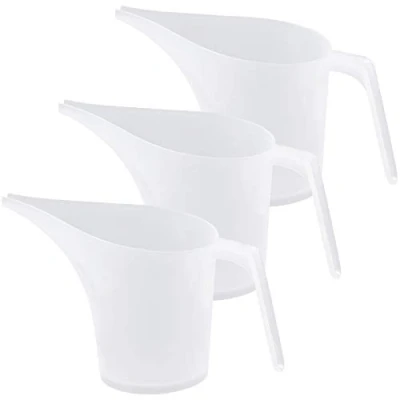 Imagen de 3pcs Jarras Medidoras Hornear, 3000 ml Jarra de Plástico, Boca Larga Graduada, Taza Medidora Escala Transparente para Hornear en La Cocina, Cocinar, Hacer Pasteles, Sin BPA