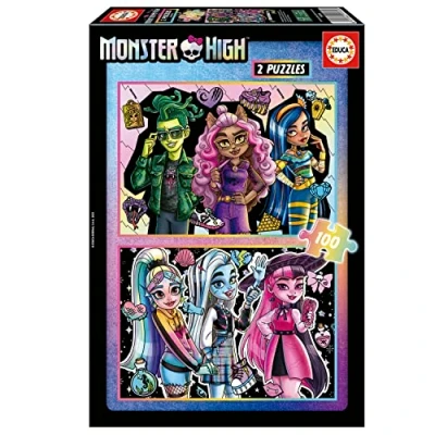 Imagen de Educa Set de 2 Puzzles Infantiles con 100 Piezas y Las imágenes Monster High, Medidas: 40 x 28 cm, Recomendados a Partir 6 años (19704)