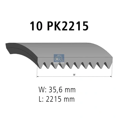 Imagen de Correa trapecial poli V DT SPARE PARTS 1.21865