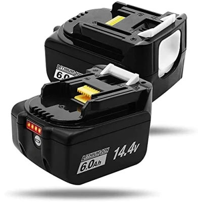 Imagen de Batería 14,4 V 6000 mAh BL1430 Recambio Compatible con BL1430B BL1440 BL1415N 194558 0 196388 5 194065 3 6,0 Ah para Makita indicador LED 2 Pack
