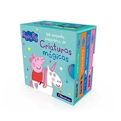 Imagen de Mi Pequeña Biblioteca De Criaturas Mágicas. Sirenas. Unicornios. Narvales Y Dragones (Peppa Pig) Hasbro Eone