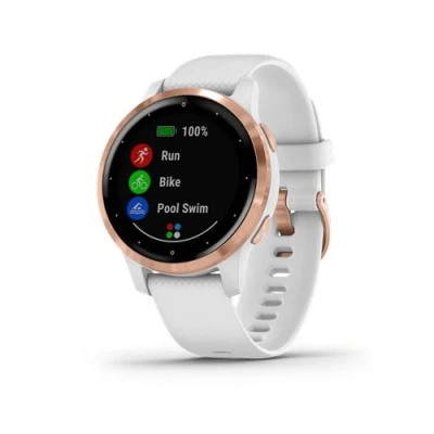 Imagen de Garmin Vívoactive 4S Reloj Inteligente con GPS y Funciones de Control la Salud Durante Todo el Día, Adultos Unisex, Rosa/Blanco, 40mm