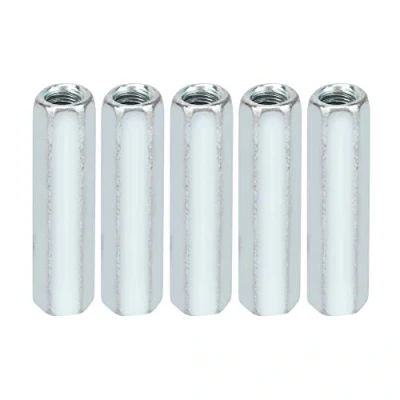 Imagen de Samfox Manguito Roscado Tuercas Largas 5 Piezas M6 40 Tuerca de Varilla Larga Acoplamiento Hexagonales Hexagonal Separadores Roscados Sujetadores