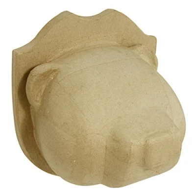 Imagen de Decopatch SA162O Soporte de papel marrón maché 11 x 15,3 17 cm, trofeo oso