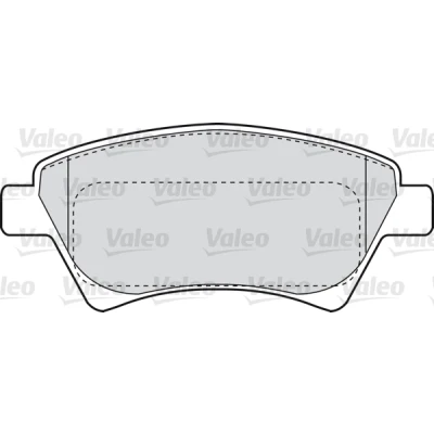 Imagen de VALEO 598526 Juego de pastillas freno Eje delantero excl. contacto avisador desgaste
