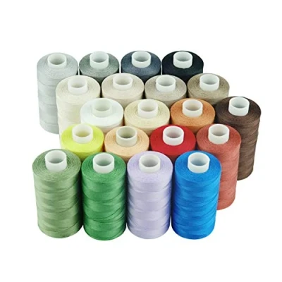 Imagen de Simthread Hilo de coser algodón para máquinas y acolchar, 500 yardas/carrete, 20 colores