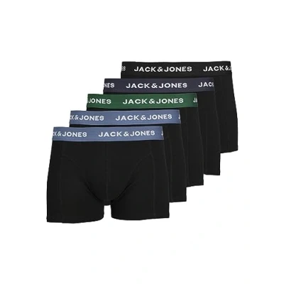 Imagen de Jack &amp; Jones Jacsolid Trunks 5 PACK Culotte, Hombre, Talla: Large, Black
