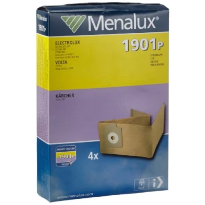 Imagen de Menalux 1901 P Bolsas de papel para aspiradoras Electrolux y Euroclean (4 unidades)