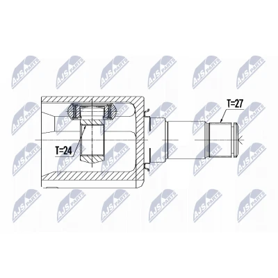 Imagen de NTY NPW ME 086 Junta Homocinética Transmisión automática Eje delantero, derecha MERCEDES BENZ: GLC SUV