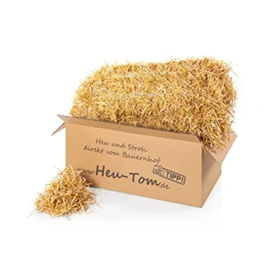 Imagen de ® Heu Tom Strohballen Gerstenstroh de 15 kg, camas alimento cobaya liebre conejo, nueva cosecha directamente por el Tribunal la familia Emmerig