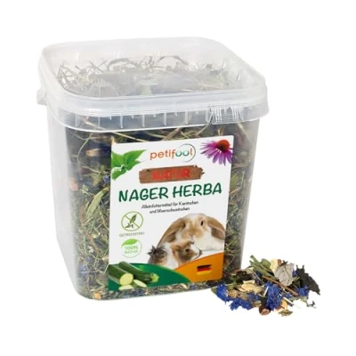 Imagen de petifool Herba 430 g alimento Completo para roedores Conejos y cobayas sin aditivos Artificiales 100% Natural Adecuado Las Especies