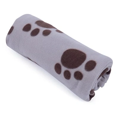 Imagen de Petface Edredón de Forro Polar Suave y Acogedor con Estampado Huellas para Perros, 100 x 70 cm