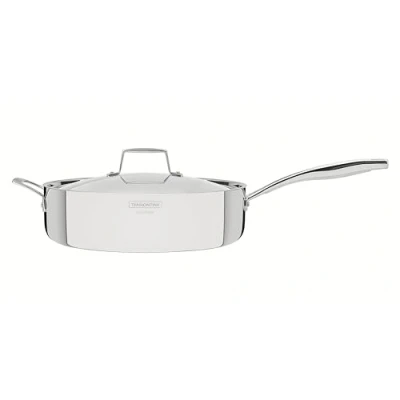 Imagen de TRAMONTINA Sartén Grano, de Acero Inoxidable y Terminación Brillante, con Cuerpo Triple, Tapa Mango, 30 cm 5,6 L
