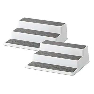 Imagen de Copco Grey 2 Organizador de especias antideslizante 3 niveles para despensa, paquete 2, 10 pulgadas