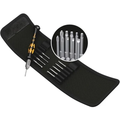 Imagen de WERA 05073670001 Kraftform Kompakt Micro Set ESD/11 Bolso plegable con puntas de 44 mm largo
