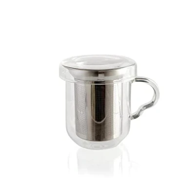 Imagen de Quid Serenia Taza Vidrio Filtro Inox 35cl Transparente