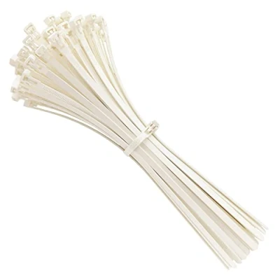 Imagen de intervisio Bridas de Plastico para Cables Reutilizables / 300mm x 7,6mm Blanco 100 Piezas