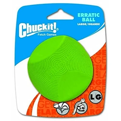Imagen de Chuckit! 20130 Erratic Ball Large, 1 Pelota para Perros Compatible con el Lanzador, L