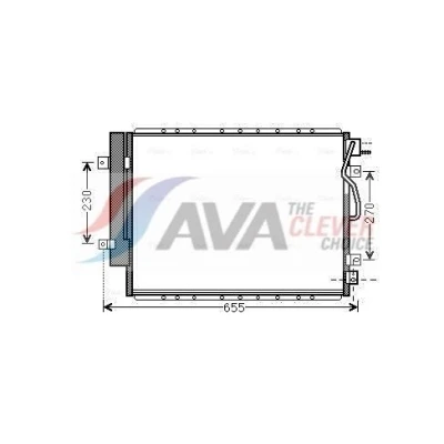 Imagen de AVA COOLING SYSTEMS KA5123D Condensador con secador 13mm 8,6mm Aluminio 578mm R12 KIA: Sorento I (JC) 2.5 CRDi, 3.3 V6 4WD 2002 2011