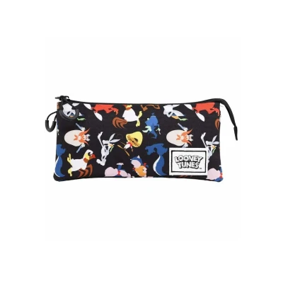 Imagen de Looney Tunes Gang Estuche Portatodo Triple HS, Multicolor, 23 x 11 cm