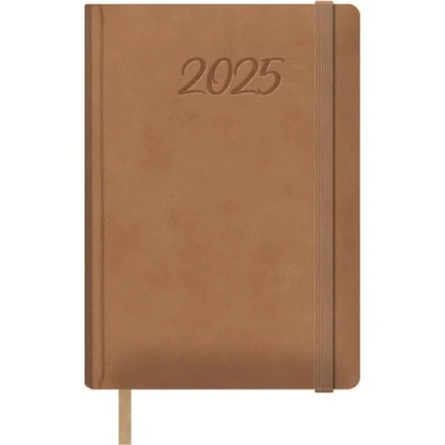 Imagen de Dohe Agenda 2025 Día por Página, Tamaño A5 (15x21 cm), 12 Meses Enero a Diciembre, Tapa Dura de Polipiel, Planificador en Español, Material Oficina SAMBA Cámel