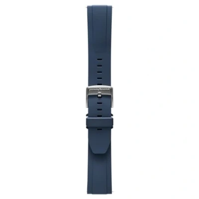 Imagen de Pininfarina FKM Correa de caucho fluoroelastómero 22 mm para reloj inteligente Senso Hybrid con Hebilla acero fácil abrir Resistente al agua Azul Oscuro Gris claro