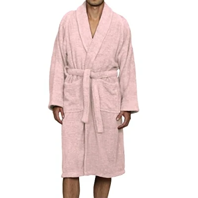 Imagen de Superior Albornoz de algodón Felpa, pequeño, Unisex, Color Rosa