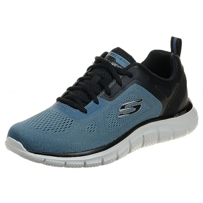 Imagen de Skechers Seguimiento Más Amplio, Zapatillas de Deporte Hombre, Malla Azul PU Negro Trim, 39 EU