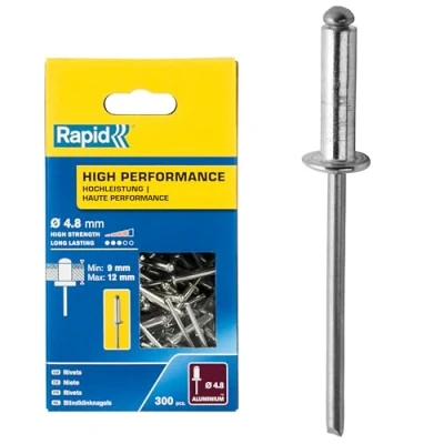 Imagen de Rapid Remaches de alto rendimiento Ø4.8 x 16 mm 300 unidades, envasadas en caja cartón FSC.
