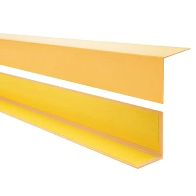 Imagen de Quest Perfil angular de PVC, plástico, autoadhesivo, protección bordes y esquinas, listón angular, 50x20mm, 150cm, dorado