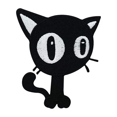 Imagen de Finally Home Parche termoadhesivo con diseño de gato negro