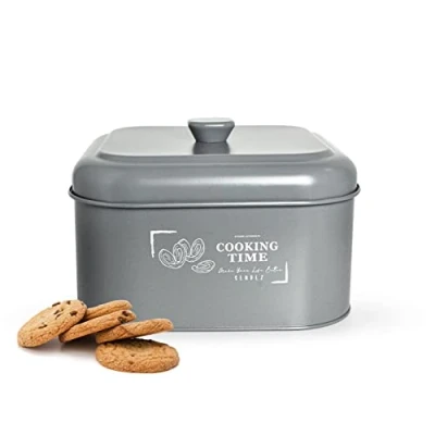 Imagen de Sendez Lata de almacenamiento metal con tapa para galletas