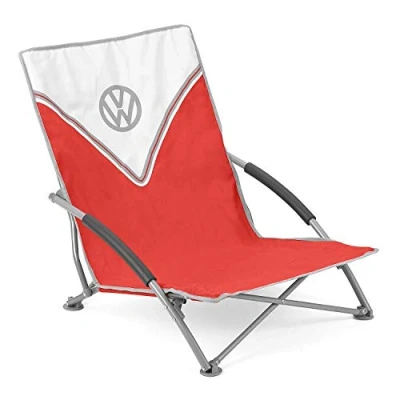 Imagen de Board Masters VW Collection Silla Plegable de Playa con Bolsa Transporte T1 Camper Bus 70 cm Rojo