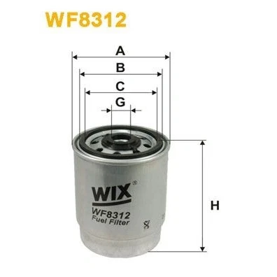 Imagen de WIX FILTERS WF8312 Filtro Combustible enroscable VOLVO: S60 I, XC90 V70 2